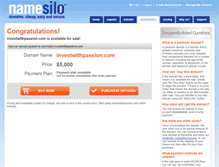Tablet Screenshot of investwithpassion.com